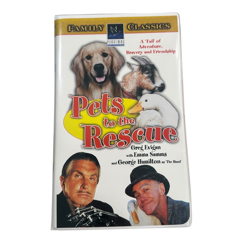 Family Classics Pets to the Rescue VHS Video Movie Greg Evigan‎ George Hamilton
